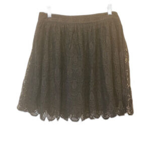 Soprano Mini Skirt Lace Black Lined Witchy Fairy Grunge Goth NEW Sz Med Zipper